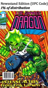 Savage Dragon Limited Series #1 Newsstand Edition (Newsprint interior and UPC code on cover). Only 1% of distribution.