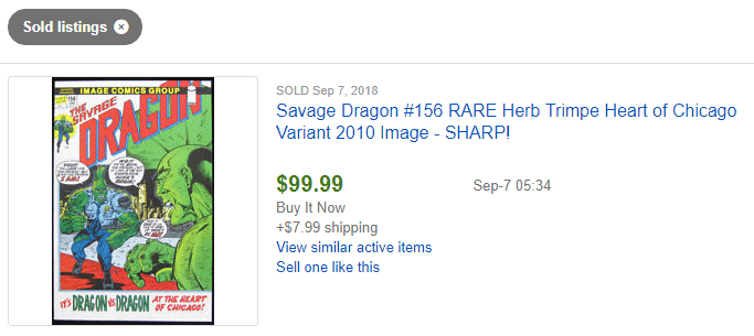 Savage Dragon #156 Herb Trimpe Variant Recent Sale